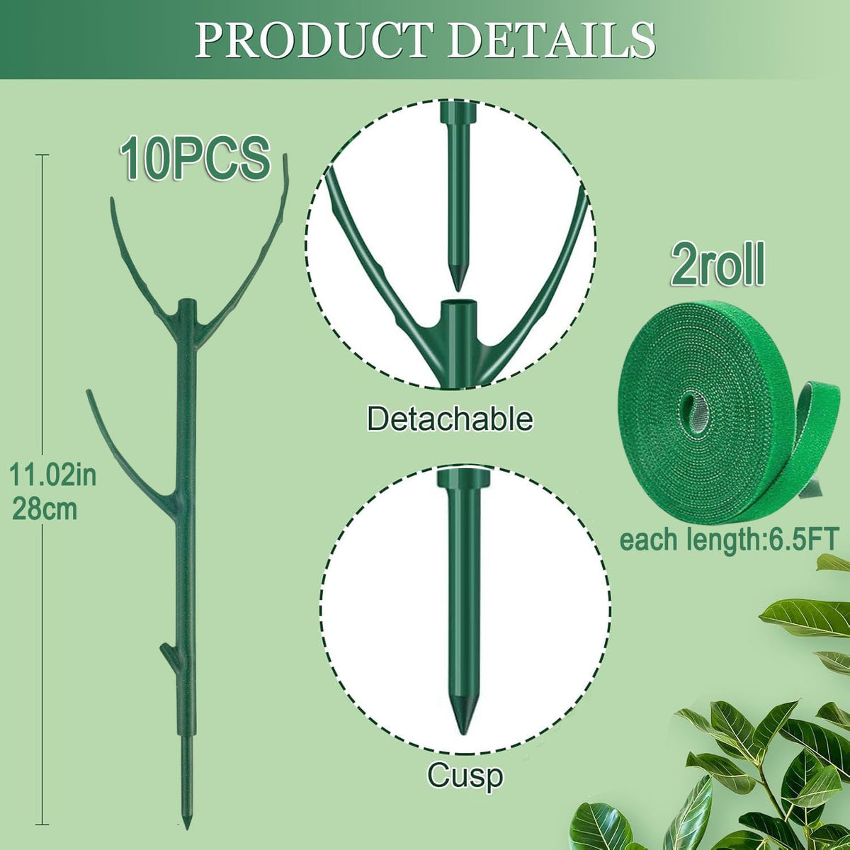 DNUZEWR plant ties roll set keeps stems secured and tidy