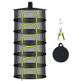 Doacpcr 6-layer herb drying rack stacked nets for maximum airflow.