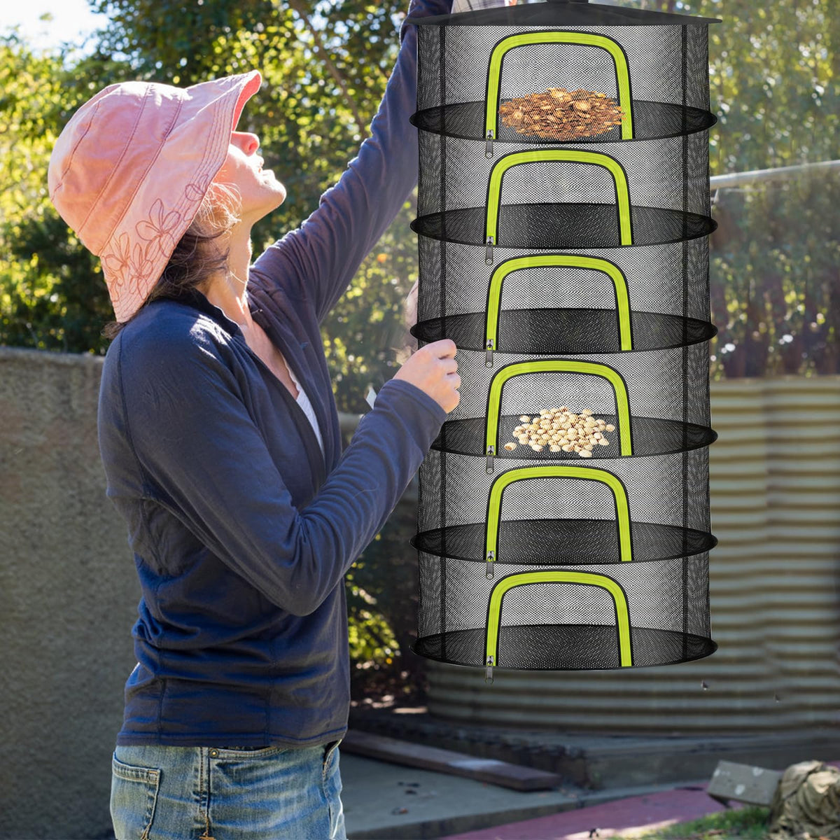 Doacpcr foldable drying rack folds flat for compact storage.