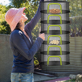 Doacpcr foldable drying rack folds flat for compact storage.