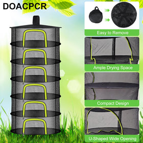 Doacpcr multi-layer drying net accommodates herbs, vegetables, and fruits.