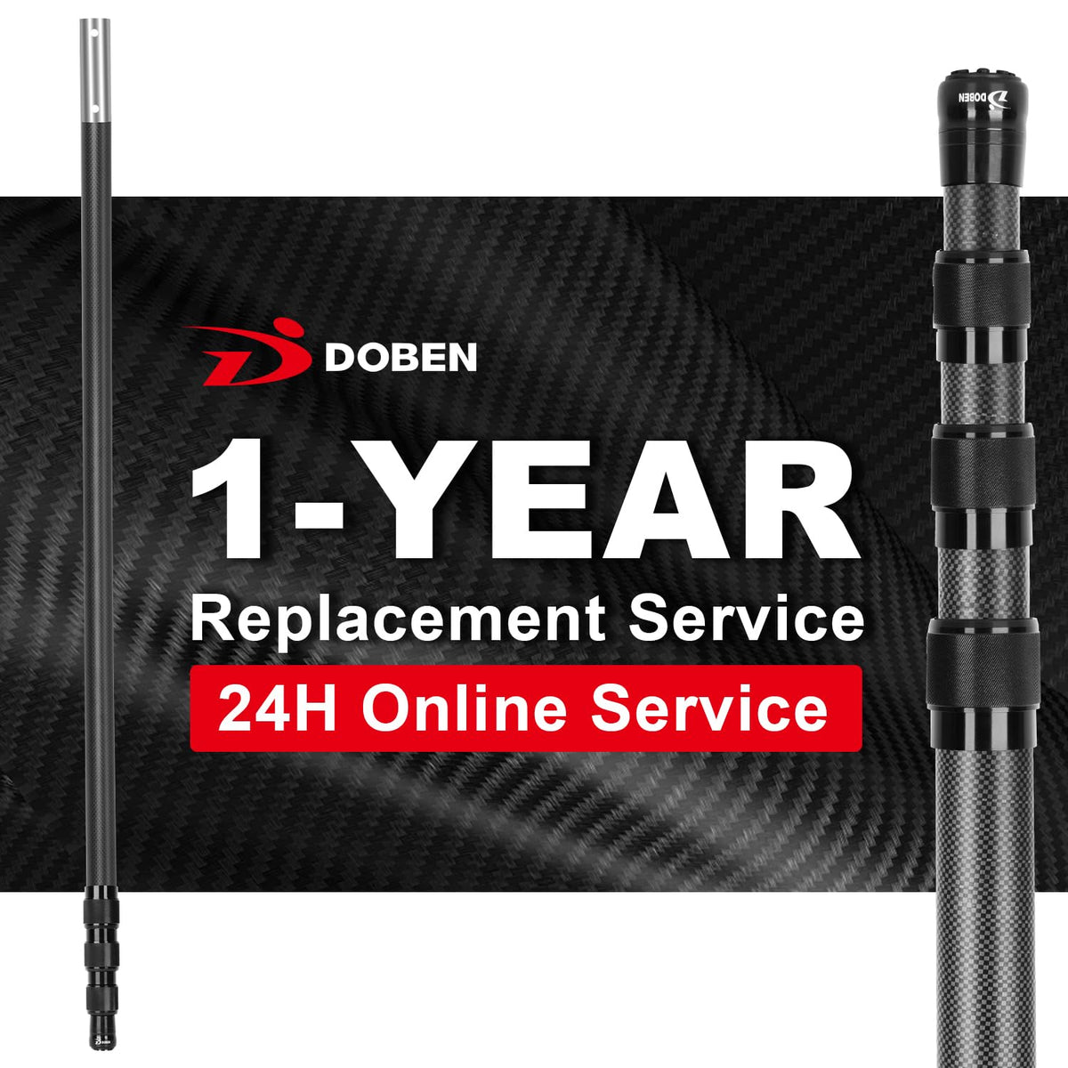 DOBEN ultralight pool pole weighing 240g for comfortable handling