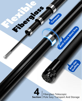 Docarbonfi Windsock Pole collapsed for compact storage in vehicles or boat holds