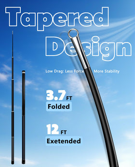 Docarbonfi Windsock Pole twist-lock action keeps sections secure during setup