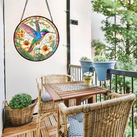 DOCRAGI easy-hang stained glass sun catcher simplifies setup