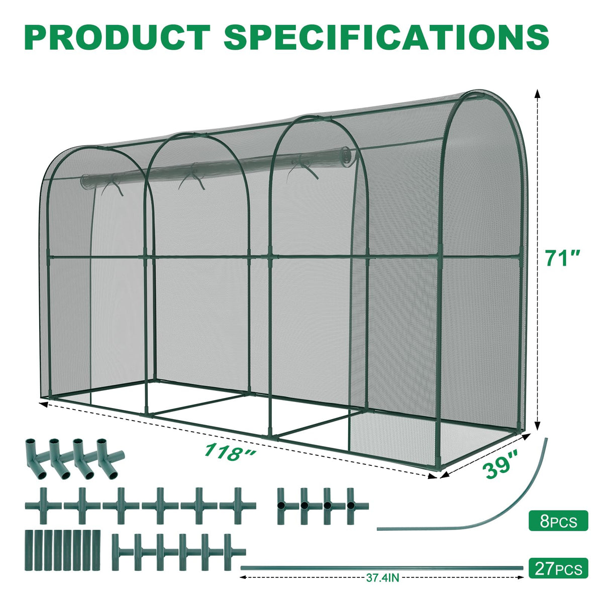 DoCred crop cage bird prevention protects crops from wildlife