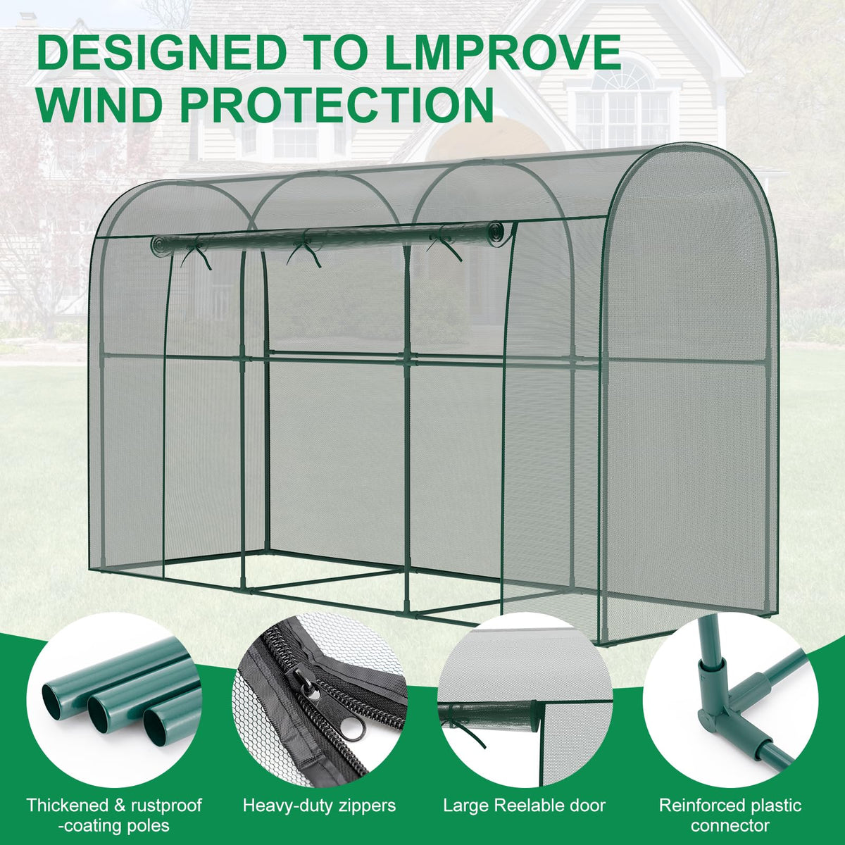 DoCred crop cage raised-bed cover fits standard garden beds