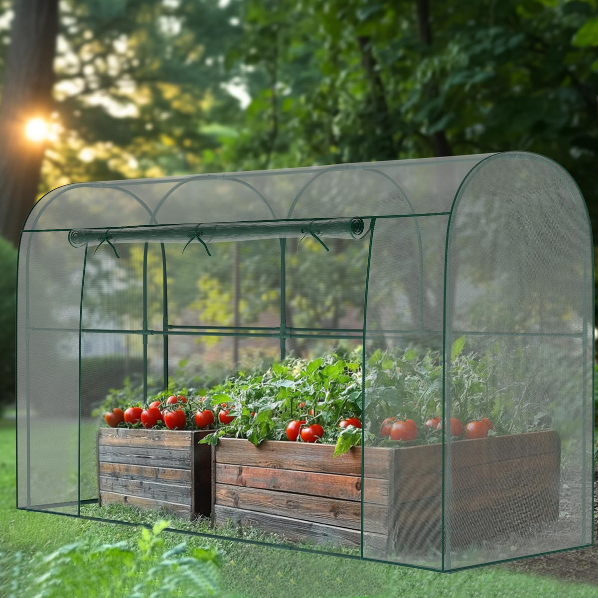 DoCred crop cage tear-resistant mesh provides airflow and water penetration