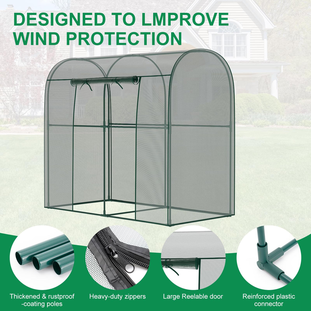 DoCred crop cages bird deterrence keeps birds away from ripe produce