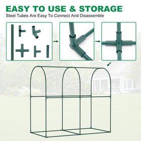 DoCred crop cages easy-assembly storage shows quick setup and season-to-season convenience