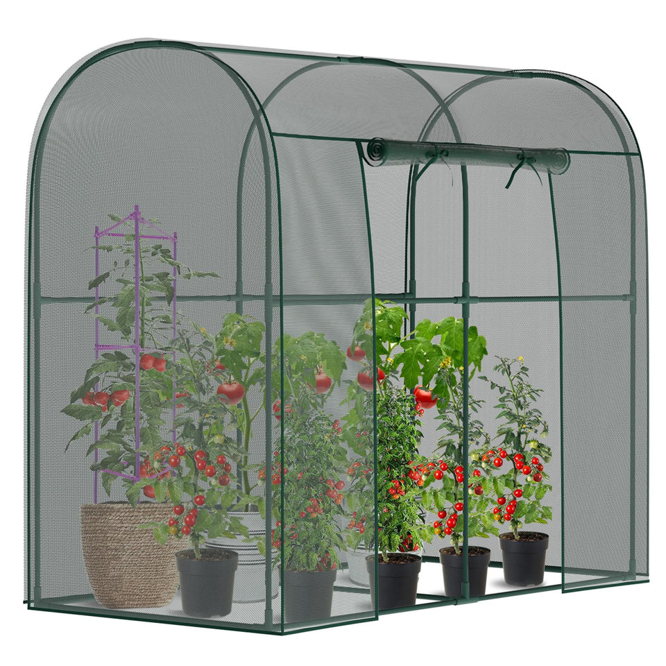 DoCred crop cage garden setup shows spacious frame for thriving plants