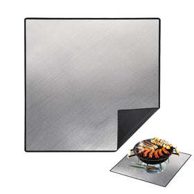 DocSafe 40x40 square fire pit mat on deck protects surfaces