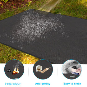DocSafe fireproof mat material close-up highlighting four-layer construction.