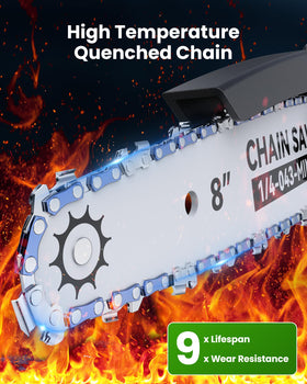 Auto oiling system keeps the chain lubricated for smooth cuts