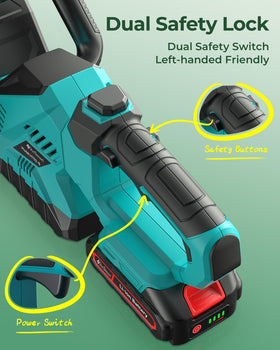 DocSmart cordless dual-battery setup supports extended trimming sessions.