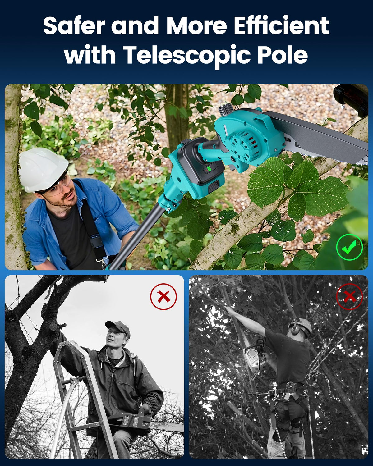 DocSmart safety gear includes gloves and goggles for protected pruning.