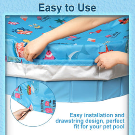 Docuwee dog pool cover is washable and quick-dry for easy maintenance