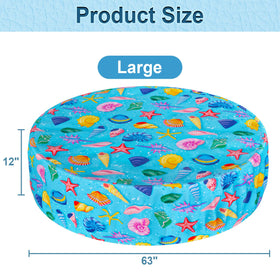 Docuwee foldable pool cover with drawstring secure fit for windy days