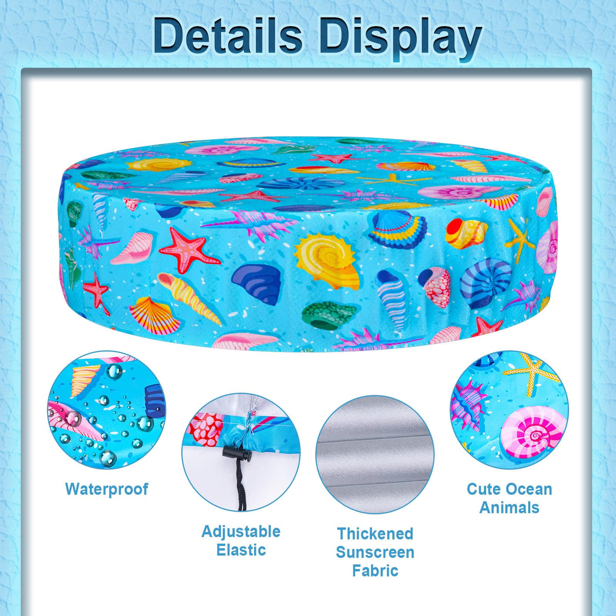 Docuwee Oxford cloth pool cover offers durable UV protection for outdoors