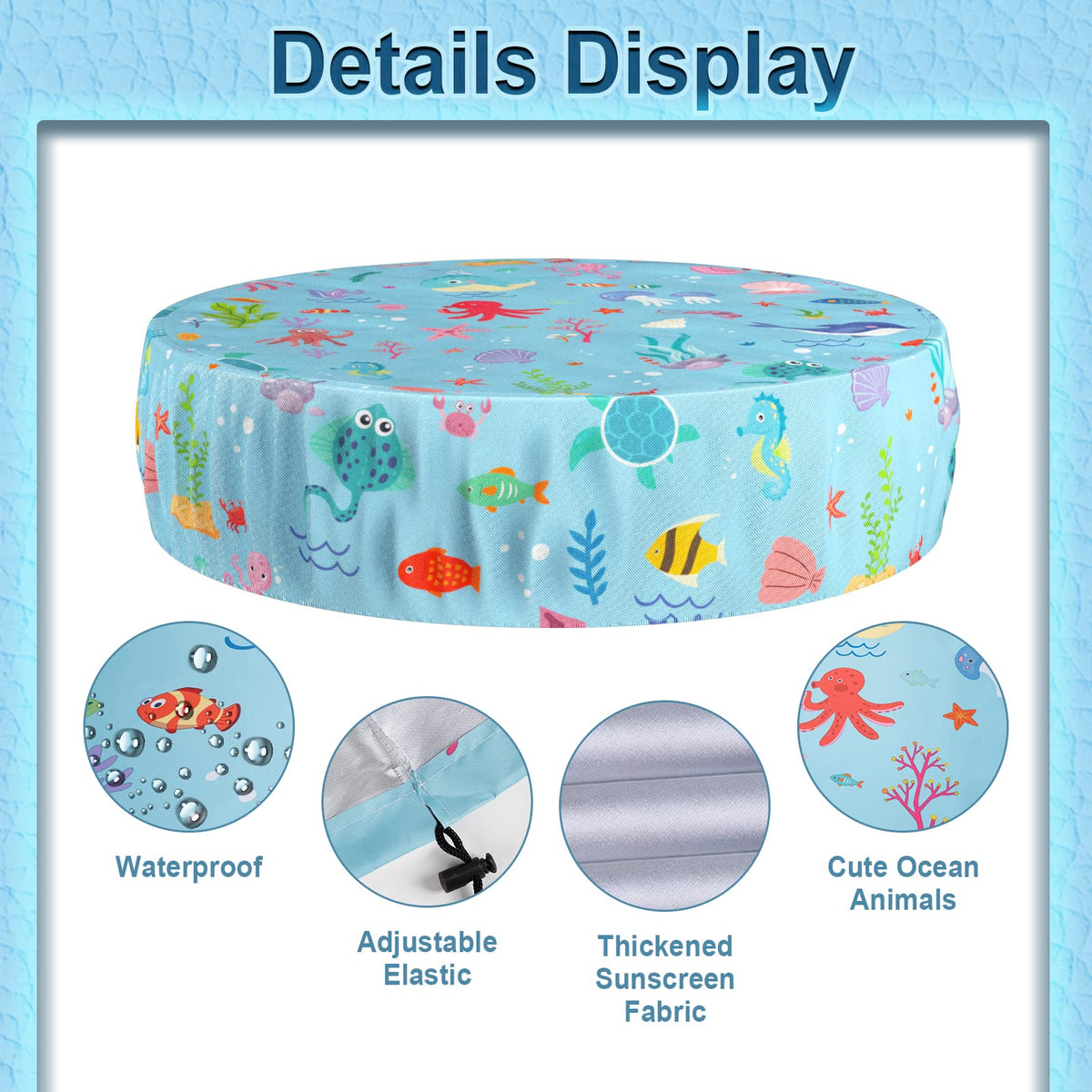 Docuwee UV proof pool cover demonstrating durability and outdoor use