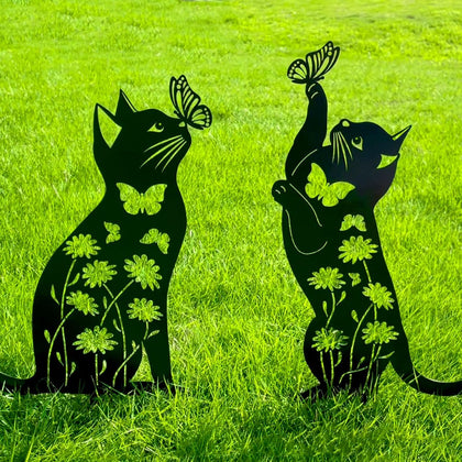 Doesen 17-inch cat garden stake adds charm to outdoor spaces