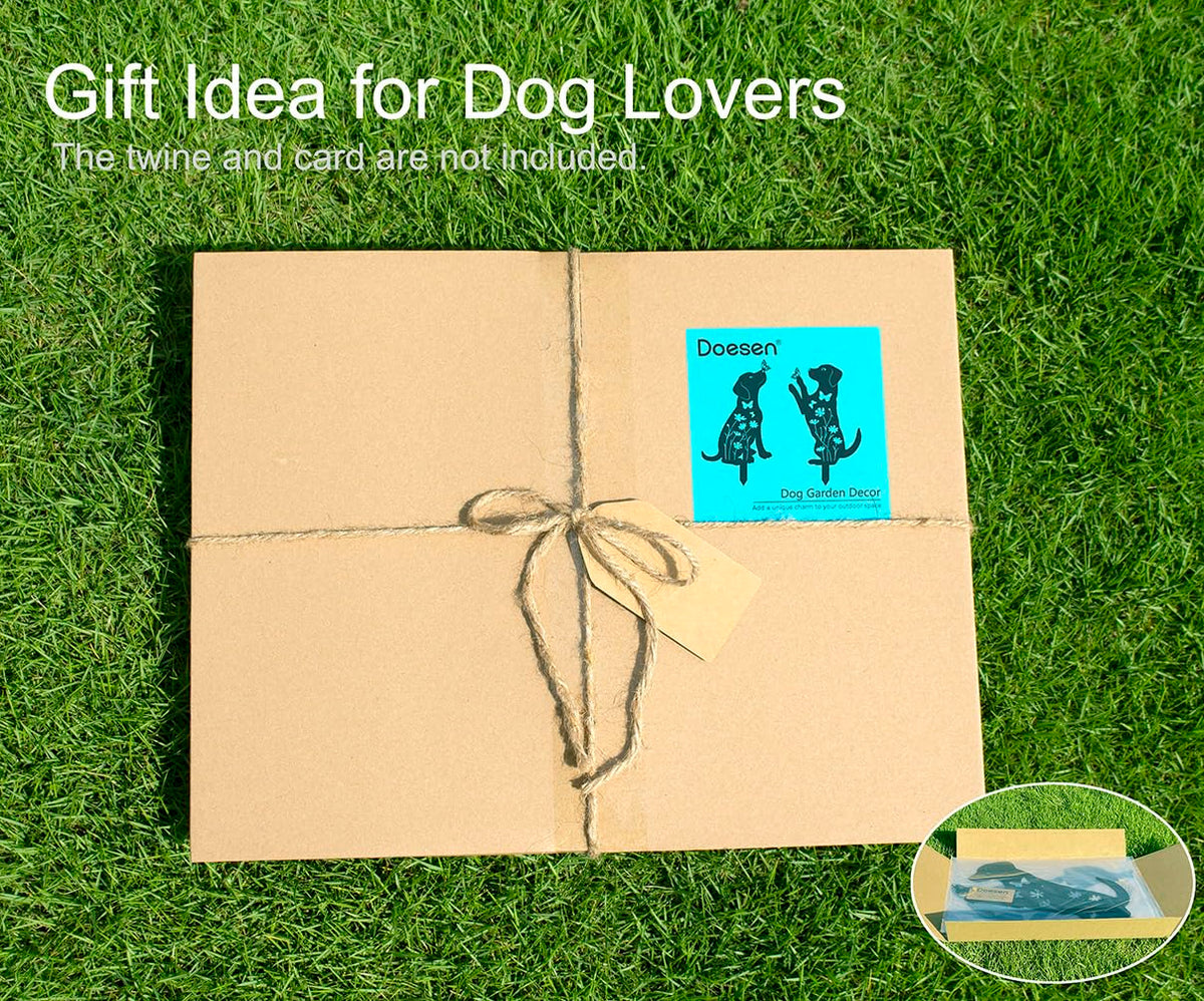Doesen puppy garden stakes create playful focal points along paths
