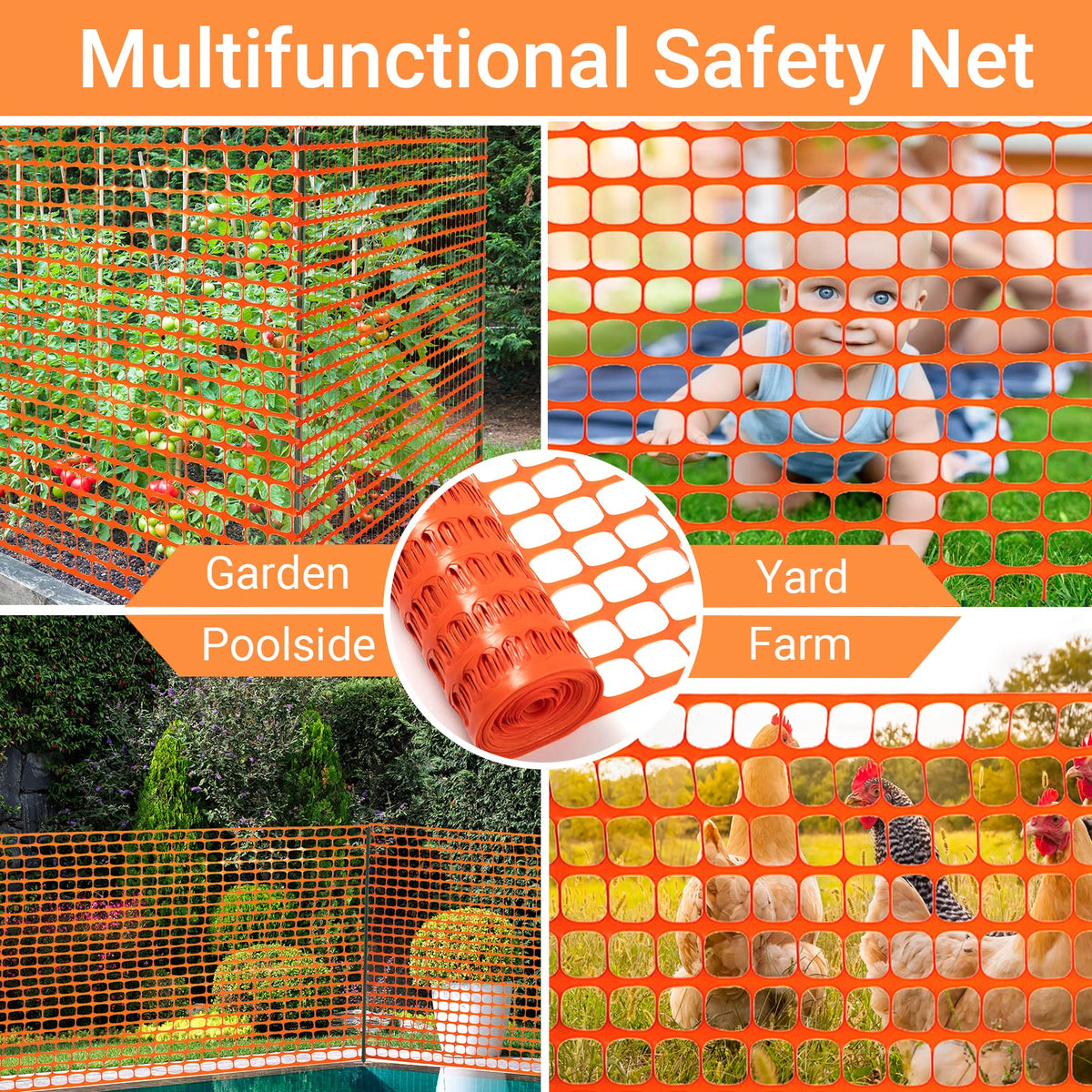 DOEWORKS heavy-density PE material fence durable against weather and UV exposure.