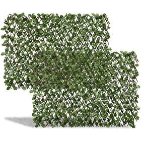 DOEWORKS expandable faux ivy fence panel adds natural texture for balcony privacy