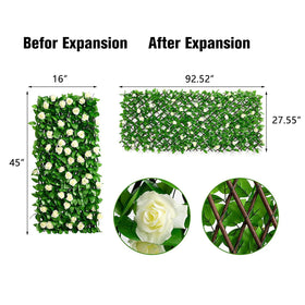 DOEWORKS Expandable Fence Privacy Screen extended width for patio privacy