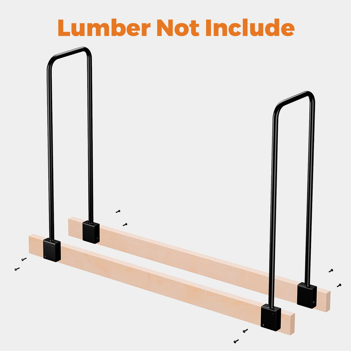 DOEWORKS powder-coated finish on firewood rack offers weather resistance outdoors.