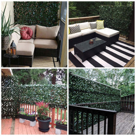 DOEWORKS UV blocking ivy screen provides shade and privacy with minimal upkeep