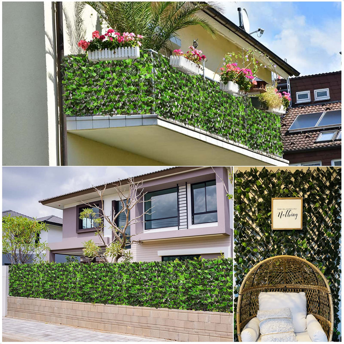 DOEWORKS wedding backdrop uses faux ivy for elegant event privacy