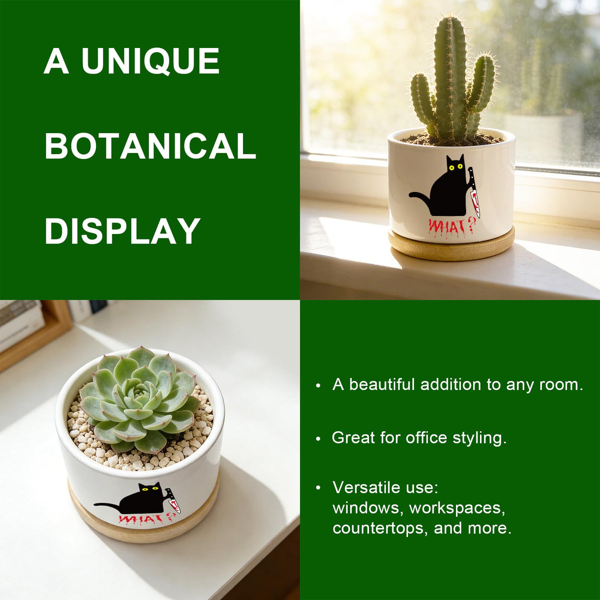 DOFAFALA gift for plant lovers: charming cat planter idea for occasions.