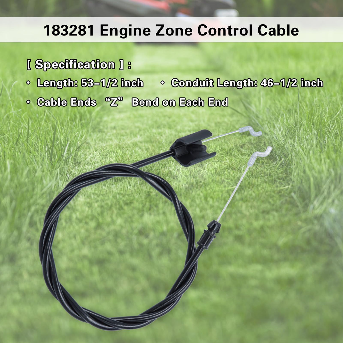 Dofank 183281 cable on mower demonstrates easy install for safe operation.