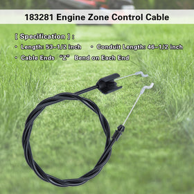 Dofank 183281 cable on mower demonstrates easy install for safe operation.