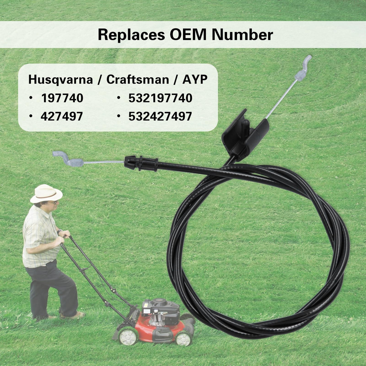 Dofank 532427497 compatibility chart image showing Husqvarna and Craftsman fit