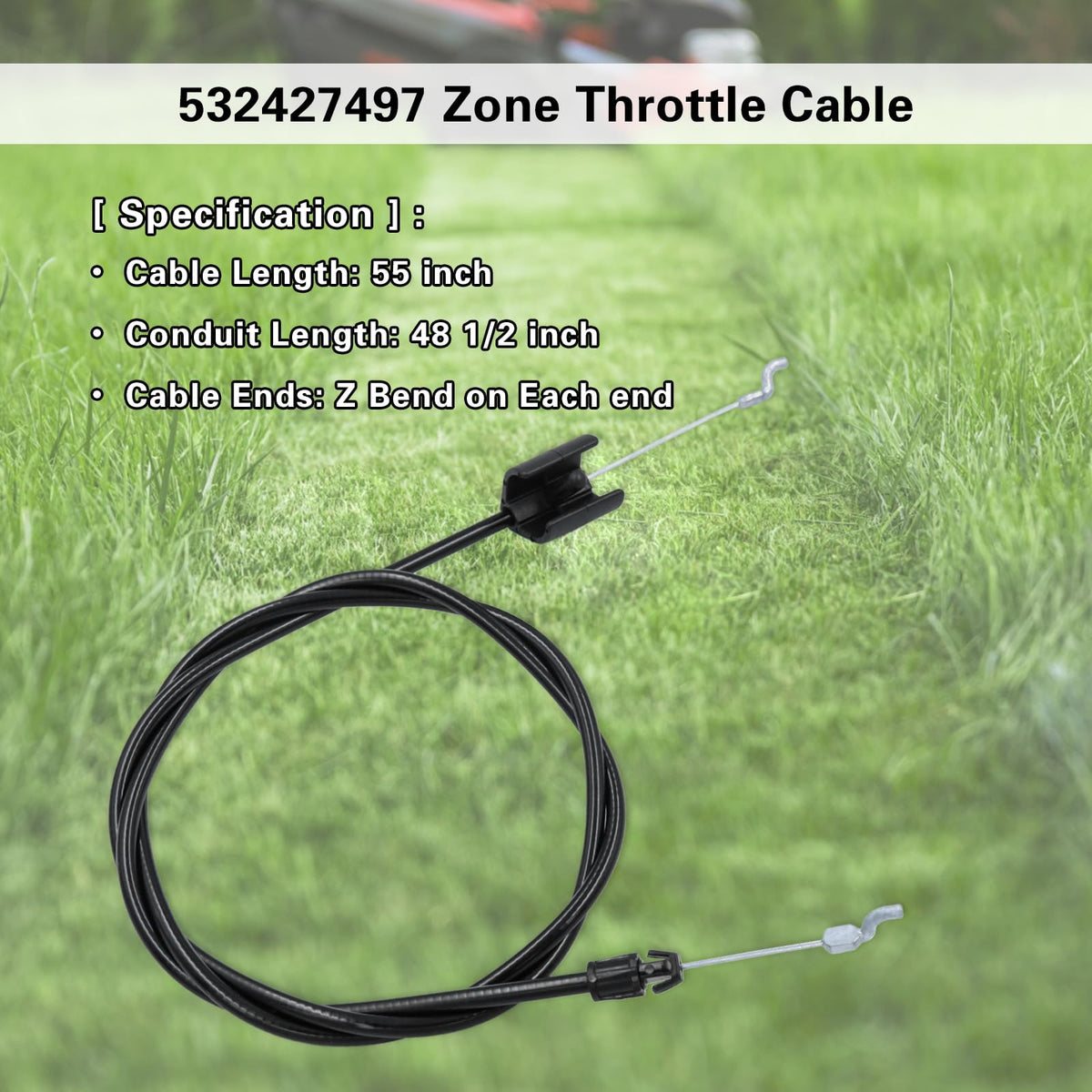 Dofank throttle cable close-up showing metal ends and build quality for reliability
