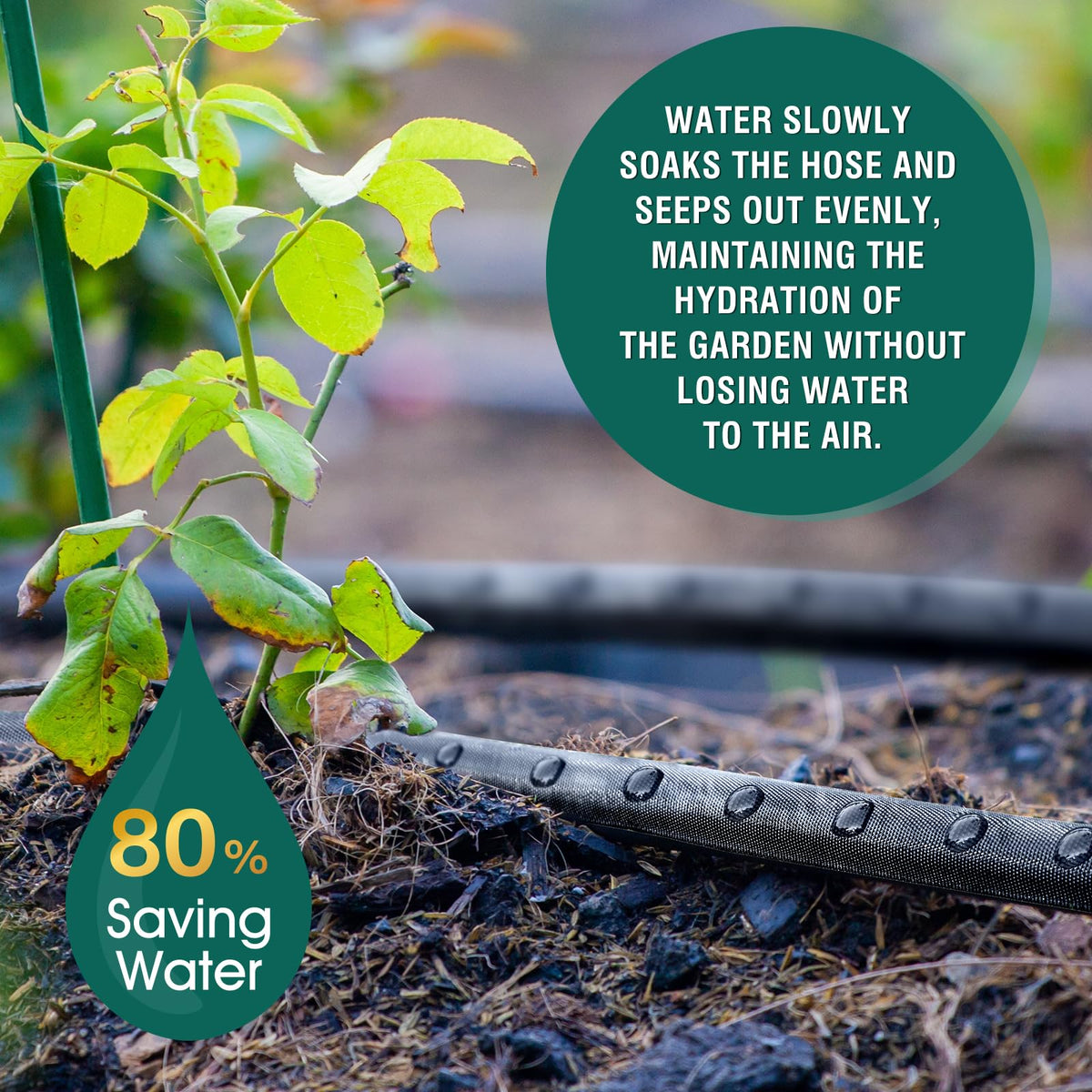 DOFOWORK double-layer soaker hose 2-pack for durable watering in beds