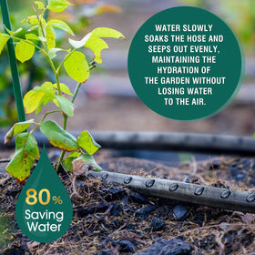 DOFOWORK double-layer soaker hose 2-pack for durable watering in beds
