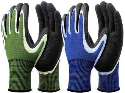 DOFOWORK breathable blue-green gloves keep hands cool and dry for comfortable gardening