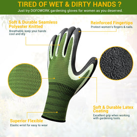 DOFOWORK seamless-knit wrist gloves easy to wear and dirt protection