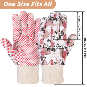 DOFOWORK women's garden gloves with non-slip dots improve grip during weeding and watering.