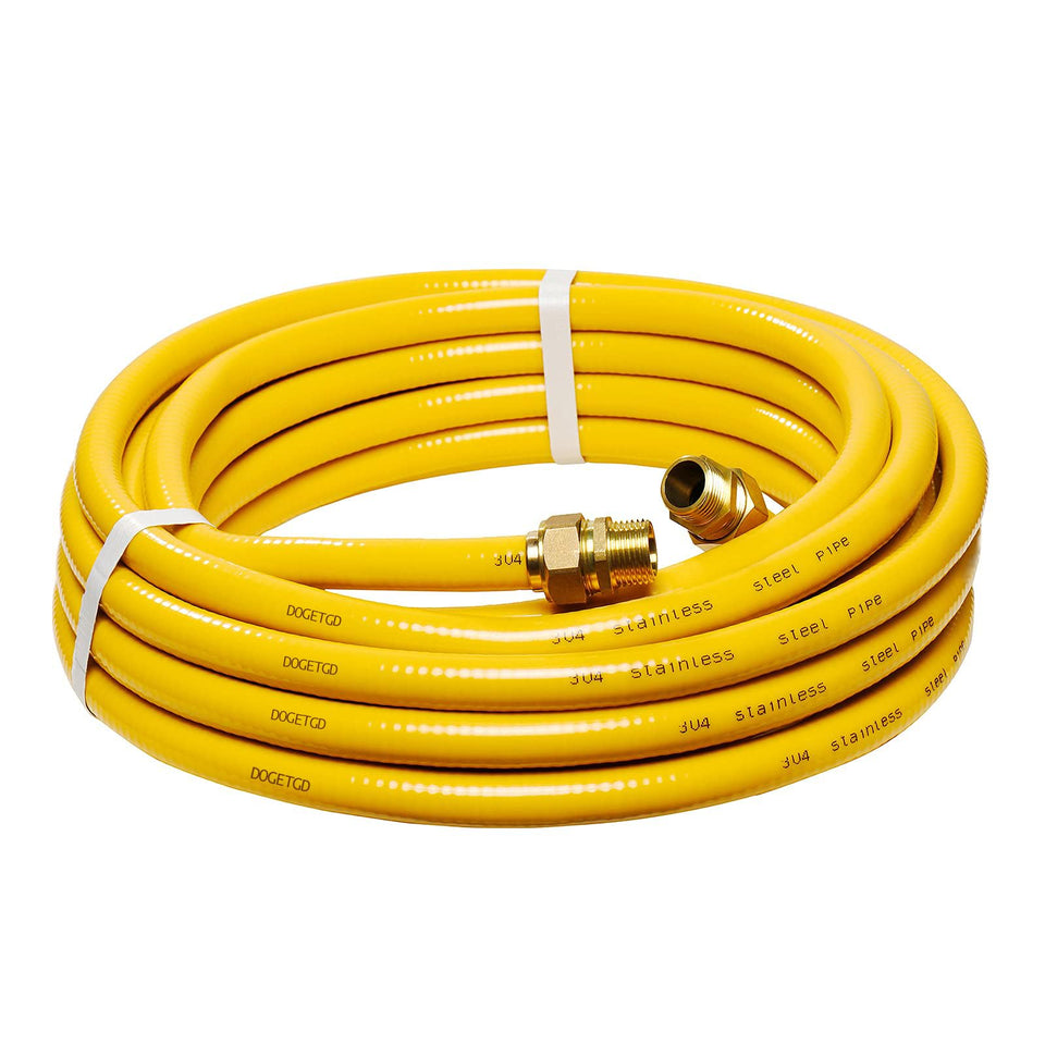 Dogetgd CSST 37ft gas line with stainless steel core for durable connections.