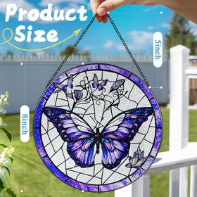 DOUHASU 8-inch butterfly glass art catches sunlight for vibrant effect