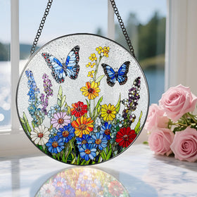 DOUHASU iron-frame hanging suncatcher adds elegant window art to any space.