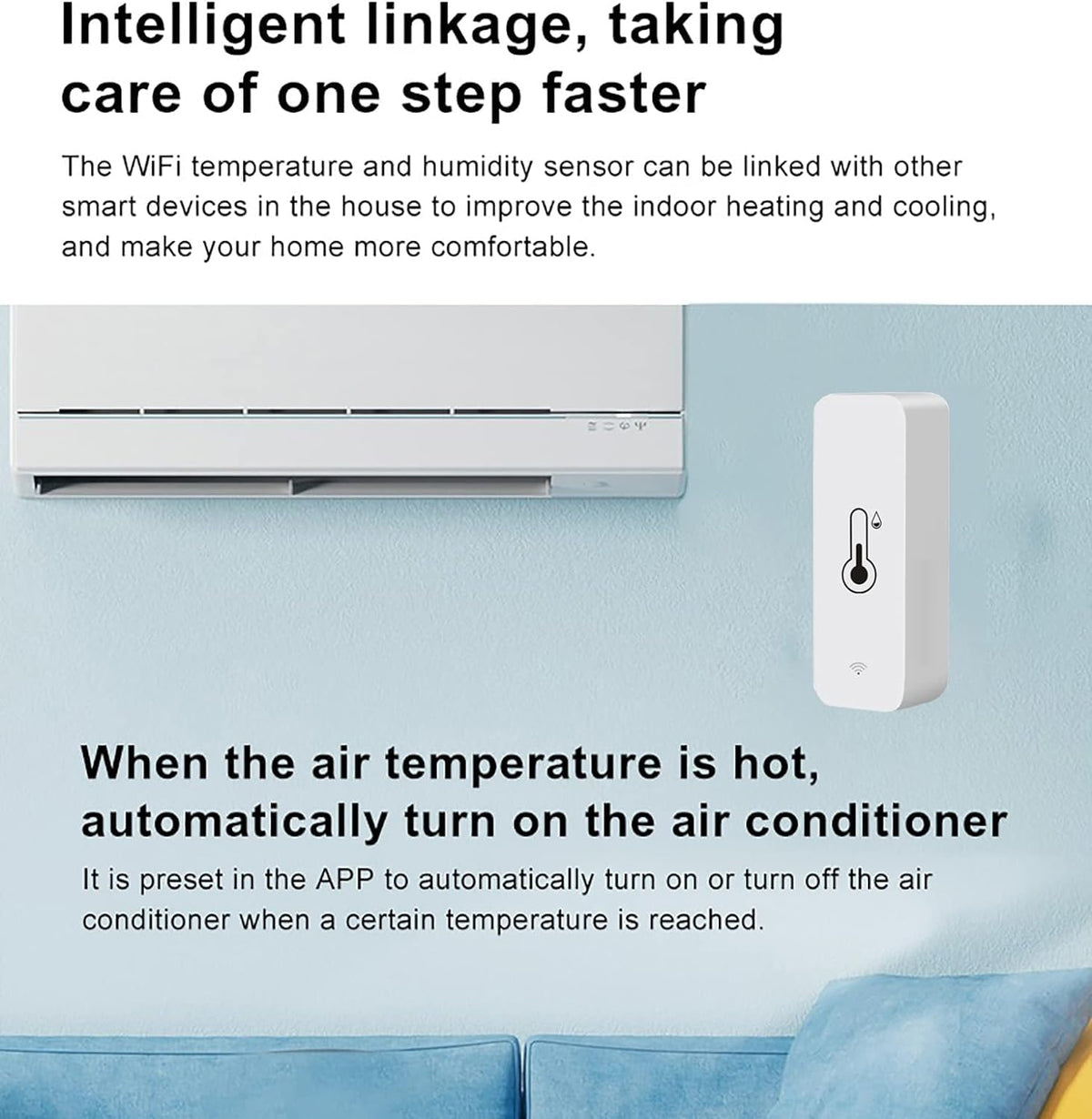 DoHome precise temperature and humidity readings with 1°C and ±5% RH accuracy