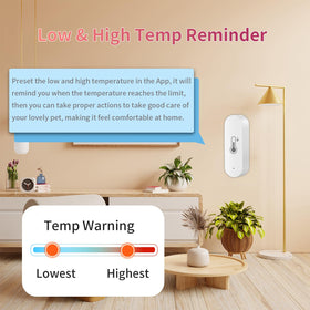 DoHome wall-mountable sensor in a living space delivering real-time readings from anywhere