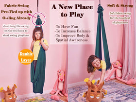 DOI IRON sensory swing supports up to 300 lbs for inclusive use.