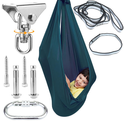 DOI IRON sensory swing with 360° swivel hook for calm, engaging spins.