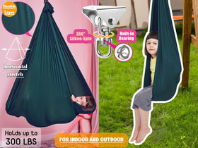 DOI IRON sensory swing double-layer fabric for durable comfort and weight distribution.